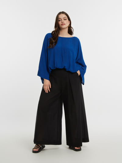 Брюки-палаццо женские черные