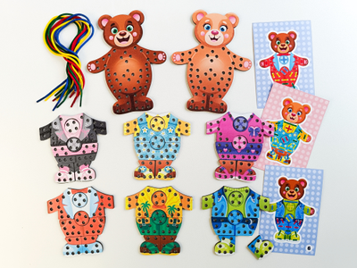 Шнуровка "Мишка, нарядись!"