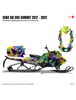 Наклейки на снегоход G4 GEN4 SKI DOO Summit 2017 - 2021 JOKER джокер