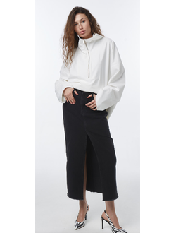 Юбка джинсовая макси (черный)