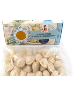 ПЕЛЬМЕНИ рыбные С МИНТАЕМ И ШАМПИНЬОНАМИ 400гр