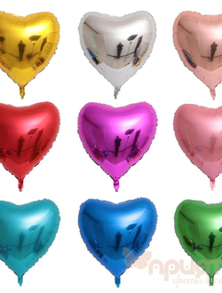 Воздушные шары для праздника фольгированные сердце микс