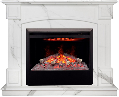 Электрокамин Carolina Marble WT с очагом 3D Helios 26 SBG