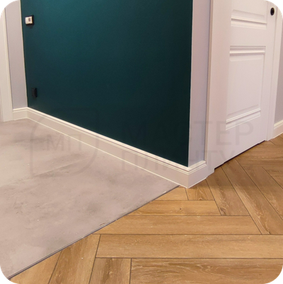 Плинтус ХДФ Dollken Cubu Hamburg Style 100мм Х 2,5 м 5012 Белый в интерьере 1