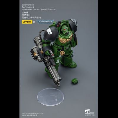 Терминатор Саламандр (Warhammer 40K) - КОЛЛЕКЦИОННАЯ ФИГУРКА 1/18 Salamanders Terminator with with Power Fist and Assault Cannon (JT03233) - JOYTOY