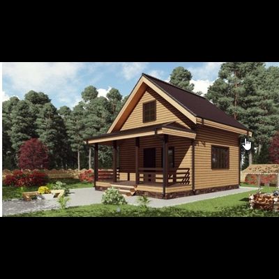 Двухэтажный каркасный дом 60м² (SK72)