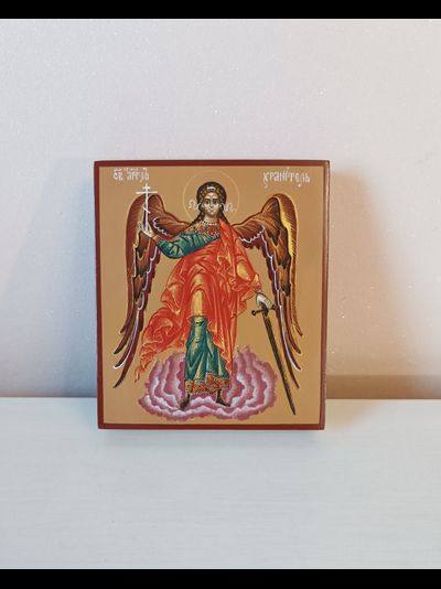 Ангел-Хранитель. Рукописная икона. 9х10,5см.