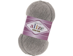 Cotton Gold (Alize) пряжа цвет № 21 серый меланж