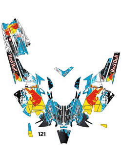 Наклейки на снегоход Polaris PRO RMK 2011-2015 RedBull №121