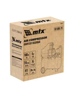 Компрессор воздушный DC1500L/24, 1,5 кВт, 24 л, 210 л/мин MTX