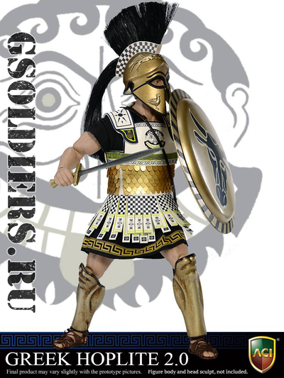 Купить коллекционную фигурку греческого воина - гоплита (Greek Hoplite) от ACI Toys в масштабе 1/6