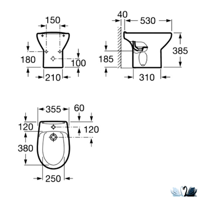 Биде ROCA VICTORIA 357390000 напольное