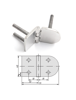 Петля неразъемная 69х40х4 мм М6х35