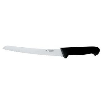 Нож хлебный 25 см, черная пластиковая ручка