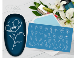 Слайдер с белой геометрией