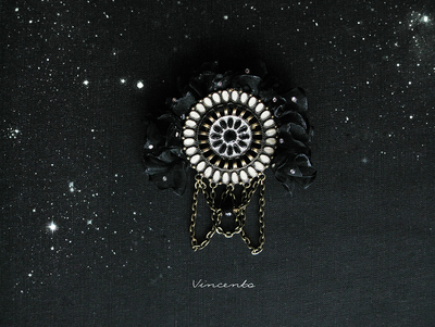 Тайна Галактики. Авторская брошь в готическом стиле