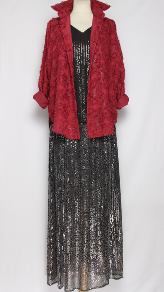 РУБАШКА ВИСКОЗА "Травка" красная р.48-54