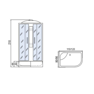 Душевая кабина Мономах 110/80/44 МЗ L