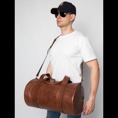 Кожаная дорожная сумка Faenza Premium cognac (арт. 
4033-03)