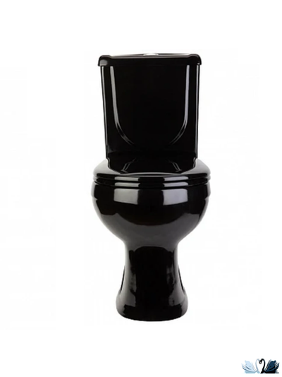 Унитаз с бачком Оскольская керамика Ирида, черный, Стандарт (сиденье арматура УКЛАД)