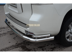 Защита заднего бампера большая угловая d76/42 для Toyota Land Cruiser Prado 150 (2010-...)