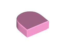Tile, Round 1 x 1 Half Circle Extended, Bright Pink (24246 / 6258972)