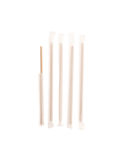 Трубочка для напитков бумажная 8 мм (инд. уп. крафт, 50 шт), 230мм