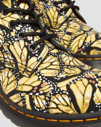 Ботинки Dr Martens 1460 Pascal Butterfly Print Suede Yellow