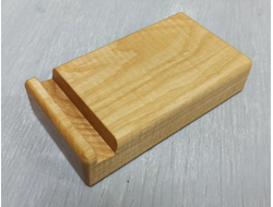 Подставка для телефона 125х70х27 мм, массив ясеня