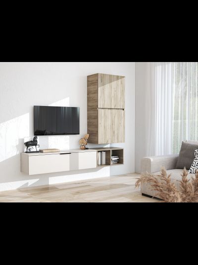 Бохо НМ-001 гостиная Дуб Крафт Серый/Кашемир