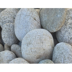 Галька круглая белая речная, фракция 100-150 мм