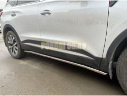 Защита штатного порога труба Папа Тюнинг d42 для CheryTiggo 7 Pro Max 2024-