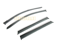 Дефлектор окон с молдингом для Nissan Qashqai 2014-