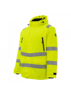 Зимняя сигнальная куртка-парка Brodeks KW 220, желтый