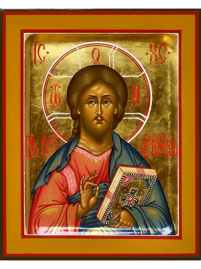 Господь Вседержитель. Спаситель. Рукописная икона.