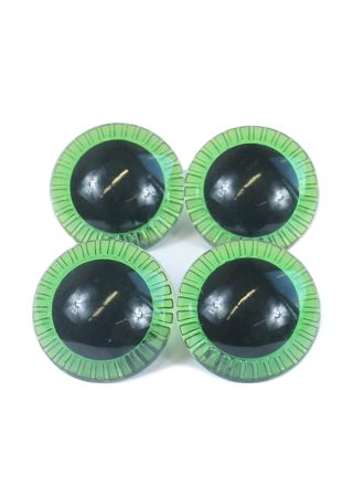 Глаза живые зеленые с лучиками, диаметр 35 мм, 1000 шт (Оптом)