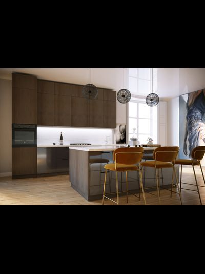 Хелмер кухня модульная с фасадами из ЛДСП разные цвета