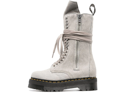Ботинки Dr Martens x Rick Owens Quad Sole Calf Hair Grey