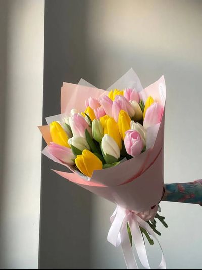 Букет из 31 тюльпана: микс