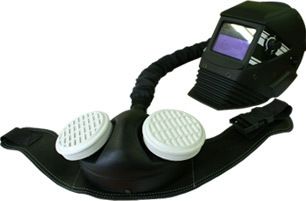 Маска сварщика хамелеон с блоком фильтрации воздуха Спрут