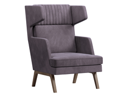 Кресло Everprof Marko высокое Ткань Коричневый Темное дерево