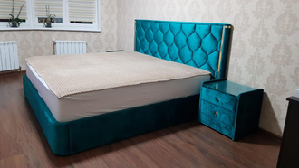 Кровать "Сицилия" зелёного цвета