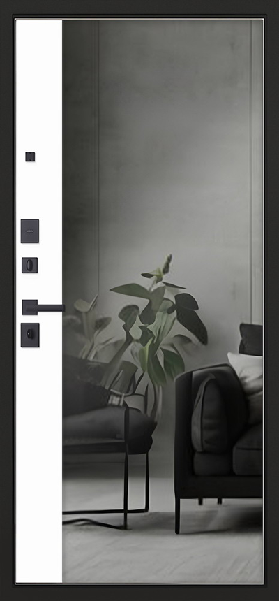 Стальная дверь   Forest с зеркалом