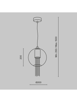 Подвесной светильник Flusso, P095PL-01BZ