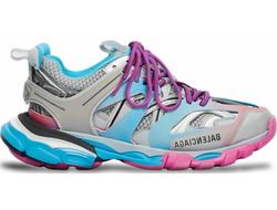 Balenciaga Track Trainers Blue Pink Grey