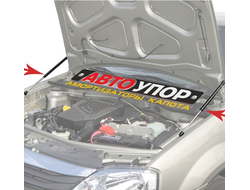 Упоры капота на Renault Logan 04-14 г. АВТОУПОР