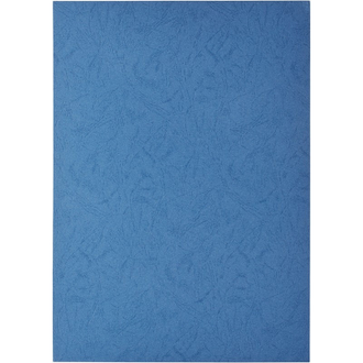 Обложки для переплета картонные Promega office синяя кожа, А3, 230г/м2, 100 штук в упаковке