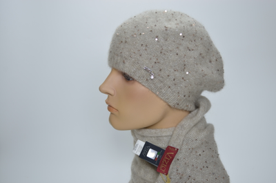 Берет Vizio 1350 BO бежевый тонкий