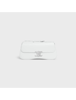 CELINE Medium Celine Lola Bag In Shiny Calfskin Blanc De Blanc