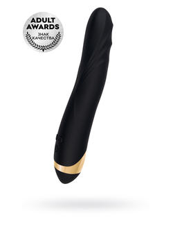 481001 Нереалистичный вибратор WANAME D-SPLASH Storm, силикон, черный, 22,5 см